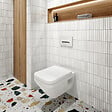 VILLEROY ET BOCH - Pack WC suspendu sans bride VILLEROY&BOCH Architectura Twistflush rectangle + Abattant + Bâti-support autoportant + Plaque - vignette