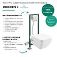 VILLEROY ET BOCH - Pack WC suspendu sans bride VILLEROY&BOCH Architectura Twistflush rectangle + Abattant + Bâti-support autoportant + Plaque - vignette