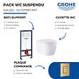 GROHE - Pack WC suspendu sans bride caréné + Abattant Start + Bâti-support autoportant + Plaque commande Cool Sunrise - vignette