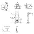 JACOB DELAFON - Pack WC suspendu compact Patio + bâti support + plaque chromée - vignette