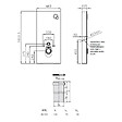 SWISS AQUA TECHNOLOGIES - Glass bâti-support pour WC suspendu, hauteur 100,3 cm, double chasse 3/6 L, blanc (SATAMGW-FR) - vignette