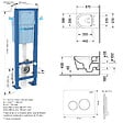 DURAVIT - Pack cuvette WC suspendu sans bride ME BY STARCK + abattant frein de chute + bâti-support + plaque noire - vignette