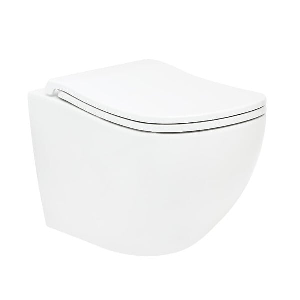 SWISS AQUA TECHNOLOGIES - Ergo WC suspendu sans bride Vortex et fixations invisibles + abattant SoftClose (SATERG1) - large