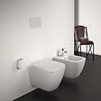 IDEAL STANDARD - Pack WC suspendu sans bride I.Life S RimLS+ + Abattant frein de chute + Bâti-support autoportant + Plaque blanche - vignette