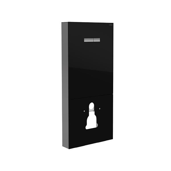 VITRA - Vitrus bâti-support design pour WC suspendus avec plaque de commande, verre de sécurité, noir (870-5761-01) - large