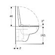 GEBERIT - Selnova ensemble WC suspendu avec abattant, blanc (501.752.00.1) - vignette