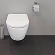 DURAVIT - Pack cuvette WC suspendu sans bride compact D-NEO + abattant frein de chute + bâti-support + plaque noire - vignette