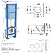 DURAVIT - Pack cuvette WC suspendu sans bride compact D-NEO + abattant frein de chute + bâti-support + plaque noire - vignette