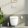 VITRA - Pack WC suspendu VitrA Sento blanc + bâti autoportant V-Fix Core + Plaque Round chromé - vignette