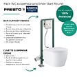 GROHE - Pack WC suspendu sans bride Start Round + Abattant frein de chute + Bâti-support autoportant + Plaque chromée - vignette