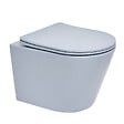 SWISS AQUA TECHNOLOGIES - Infinitio WC suspendu sans bride en céramique avec abattant SoftClose, bleu mat (SATINF010RREXPDBLM) - vignette