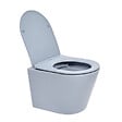 SWISS AQUA TECHNOLOGIES - Infinitio WC suspendu sans bride en céramique avec abattant SoftClose, bleu mat (SATINF010RREXPDBLM) - vignette