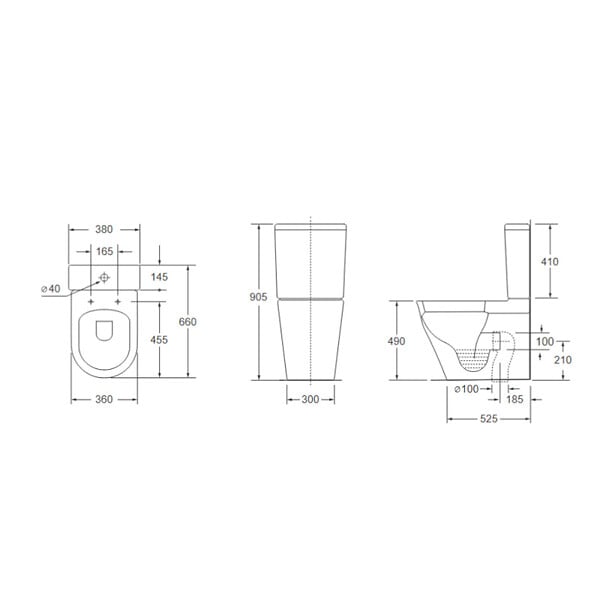 SWISS AQUA TECHNOLOGIES - Brevis réservoir de chasse d'eau en céramique, vendu sans cuvette, blanc (SATBRE32NG) - large