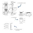 GROHE - Pack bâti-support largeur réduite Rapid SL + Cuvette suspendue sans bride abattant BauCeramic + Plaque commande noir mat - vignette