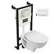 JACOB DELAFON - Pack cuvette WC suspendu sans bride Patio avec abattant + bâti support + plaque - vignette