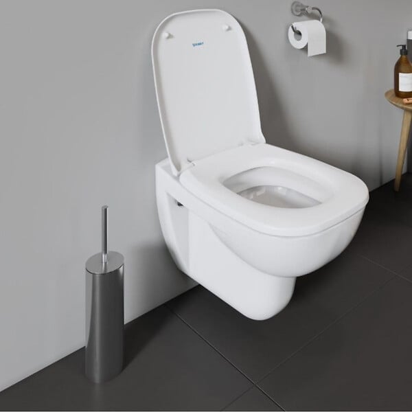 DURAVIT - Pack cuvette WC suspendu D-CODE + abattant frein de chute + bâti-support + plaque noire - large
