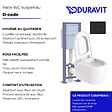 DURAVIT - Pack cuvette WC suspendu D-CODE + abattant frein de chute + bâti-support + plaque noire - vignette