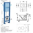 DURAVIT - Pack cuvette WC suspendu D-CODE + abattant frein de chute + bâti-support + plaque noire - vignette