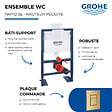 GROHE - Bâti-support hauteur réduite Rapid SL + Plaque commande Skate Cosmopolitan Cool Sunrise - vignette