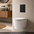 GROHE - Pack bâti-support largeur réduite Rapid SL + Cuvette suspendue sans bride abattant StartRound + Plaque commande noir mat - vignette