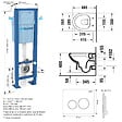 DURAVIT - Pack cuvette WC suspendu sans bride compact NO. 1 + abattant frein de chute + bâti-support + plaque noire - vignette