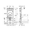 GEBERIT - DUOFIXBasic pour toilettes suspendues, avec réservoir Delta, pour boutons de commande Delta (111.153.00.3) - vignette