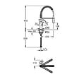 GROHE - Mitigeur monocommande évier avec douchette extractible, finition inox brossé Infinity (30614DC0) - vignette
