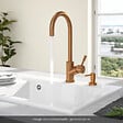VILLEROY ET BOCH - Robinet cuisine  Umbrella + Distributeur de savon Bronze - vignette