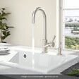 VILLEROY ET BOCH - Robinet cuisine  Umbrella + Distributeur de savon Acier massif - vignette