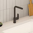 VITRA - Robinet de cuisine bec haut VitrA Flow Square noir mat - vignette