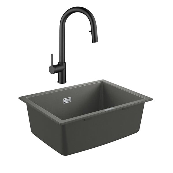 GROHE - Grohe K700U evier composite + Ceramia Timeless mitigeur (G31655TML2BM-SET) - large