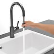 VILLEROY ET BOCH - Robinet cuisine  Umbrella flex + Distributeur de savon Anthracite - vignette