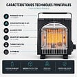 INTEC - Chauffage à Gaz Portable 1700W Fuego – Chauffage gaz céramique pour extérieur, pêche, camping Anti-Basculement Fusible ODS INTEC - vignette