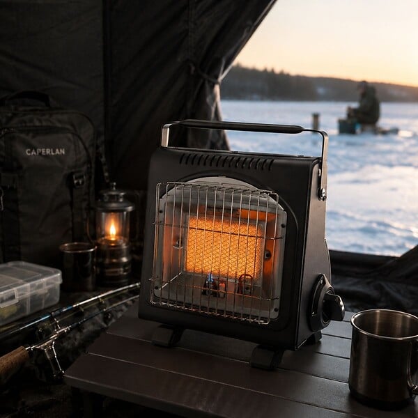 INTEC - Chauffage à Gaz Portable 1700W Fuego – Chauffage gaz céramique pour extérieur, pêche, camping Anti-Basculement Fusible ODS INTEC - large