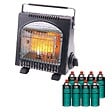 INTEC - Chauffage à Gaz Portable 1700W Fuego + 8 Cartouches Butane EN417 Piezo HSC ODS Anti-Basculement INTEC - vignette