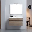 KIAMAMI VALENTINA - Armoire De Salle De Bain Murale 90 Cm Well En Chêne | Sole - vignette