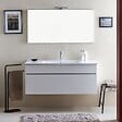 KIAMAMI VALENTINA - Meuble De Salle De Bains Moderne Blanc Avec Lavabo De 120 Cm Et Miroir | Sole - vignette