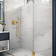 VILLEROY ET BOCH - Support mural pour douchette avec raccordement  Universal Showers rond or brossé - vignette