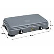 INTEC - Réchaud à gaz portable 2 feux 3200W Brûleurs Inox - Plaque de cuisson gaz Butane ou Propane Design Gris INTEC - vignette