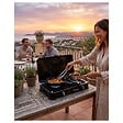 INTEC - Réchaud à gaz portable 2 feux 3200W Brûleurs Inox - Plaque de cuisson gaz Butane ou Propane Design Noir INTEC - vignette