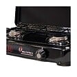 INTEC - Réchaud à gaz portable 2 feux 3200W Brûleurs Inox - Plaque de cuisson gaz Butane ou Propane Design Noir INTEC - vignette