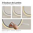 EMKE - EMKE Miroir de salle de bain LED Ovale Cadre Noir 45x75 cm, Anti-buée, Interrupteur tactile, 3 couleurs de lumière réglable, Mémoire - vignette