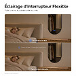 EMKE - EMKE Miroir de salle de bain LED Ovale Cadre Noir 50x90 cm, Anti-buée, Interrupteur tactile, 3 couleurs de lumière réglable, Mémoire - vignette