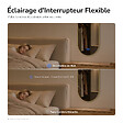 EMKE - EMKE Miroir de salle de bain LED Ovale Cadre Doré Brossé 50x90 cm, Anti-buée, Interrupteur tactile, 3 couleurs de lumière réglable, Mémoire - vignette