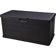 PROGARDEN - Coffre de rangement extérieur 340L - Coffre de Jardin Anthracite 118x59x57cm - Poignées de transport - Cadenassable - vignette