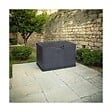 PROGARDEN - Coffre de rangement extérieur 170L - Coffre de Jardin Anthracite dimensions 78L x 55l x 52H cm - Résine - Poignées de transport - vignette