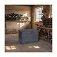 PROGARDEN - Coffre de rangement extérieur 170L - Coffre de Jardin Anthracite dimensions 78L x 55l x 52H cm - Résine - Poignées de transport - vignette