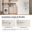 EMKE - EMKE Sèche-serviettes électrique 66x70 cm 375W, WiFi TUYA Alexa, Tubes ronds, Chauffage fibre de carbone, Blanc brillant - vignette