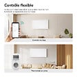 EMKE - EMKE Radiateur Infrarouge 1200W, Panneau Chauffant Mural 119,5x59,5cm avec Thermostat WiFi Connecté, Sans Cadre, Blanc - vignette