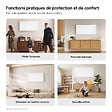 EMKE - EMKE Radiateur Infrarouge 1200W, Panneau Chauffant Mural 119,5x59,5cm avec Thermostat WiFi Connecté, Sans Cadre, Blanc - vignette